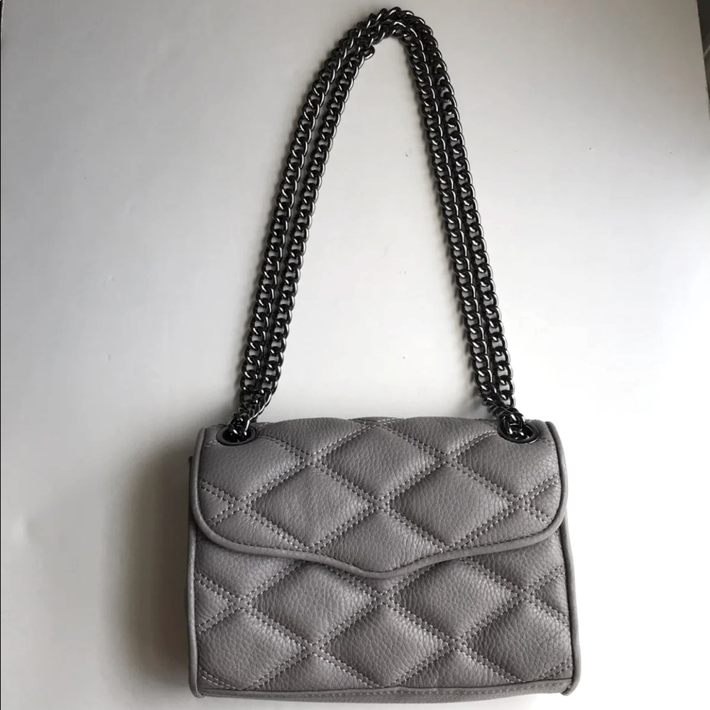 Rebecca Minkoff Grey Quilted Leather Handbag